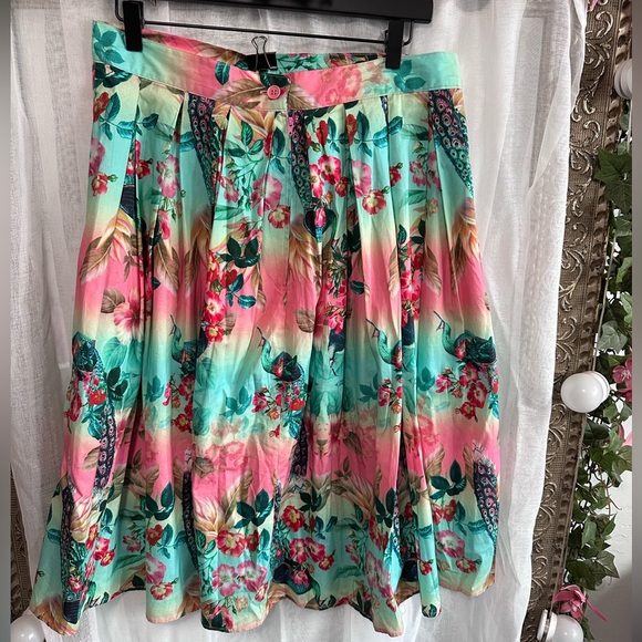 Hell Bunny Peacock skirt L - Picture 3 of 7